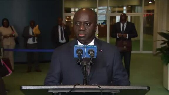 Foreign Minister of Côte d’Ivoire Speaks to Press on Election to Security Council Seat