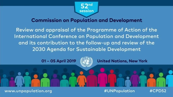 (9th plenary) 52nd session of the Commission on Population and Development (1 - 5 April 2019)