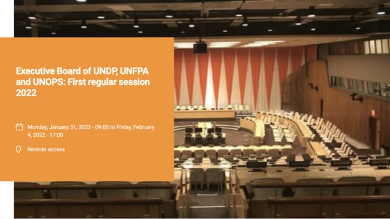 Executive Board of UNDP, UNFPA and UNOPS (First regular session 2022, 31 January-4 February 2022) - 1st plenary meeting