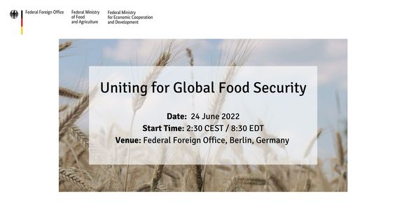 Ministerial Conference &quot;Uniting for Global Food Security&quot; (Berlin, Germany)