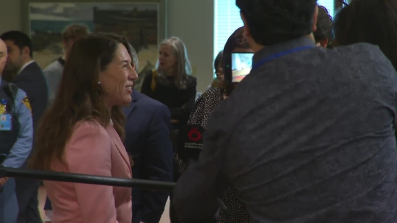 Vanessa Frazier (Malta/President of the Security Council for April) on the admission of new members - Security Council Media Stakeout