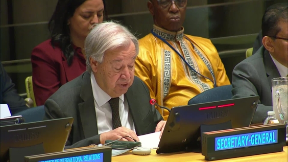 António Guterres (UN Secretary-General) at the High-level Meeting to Commemorate the 25th Anniversary of the Adoption of the Durban Declaration and Programme of Action - General Assembly, 81st session