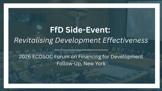 Revitalising Development Effectiveness: from Sevilla Commitment to Practice (Fin4Dev Dialogue)