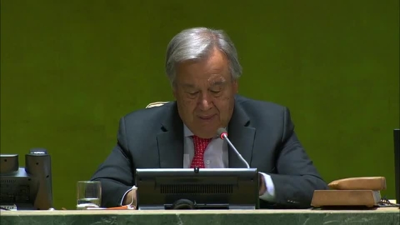 António Guterres (Secretary-General) at the opening of the 74th session of the General Assembly