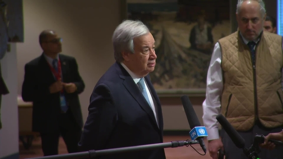 António Guterres (Secretary-General) on the humanitarian situation in Gaza - Security Council Media Stakeout