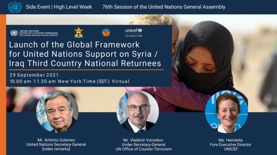 Launch of the Global Framework for United Nations Support on Syria / Iraq Third Country National Returnees