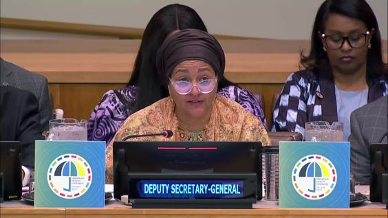 Amina J. Mohammed (Vicesecretaria General) en la Reunión de alto nivel sobre cobertura sanitaria universal - Asamblea General, 78º período de sesiones