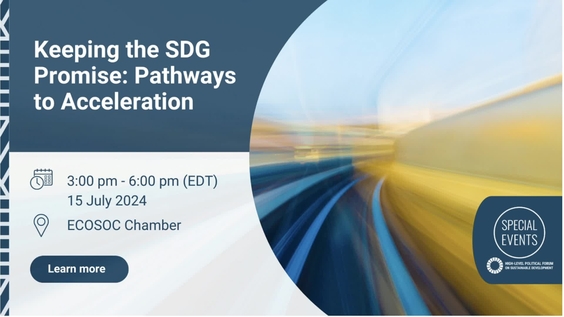 Keeping the SDG Promise: Pathway for Acceleration (HLPF 2024 Side Event)