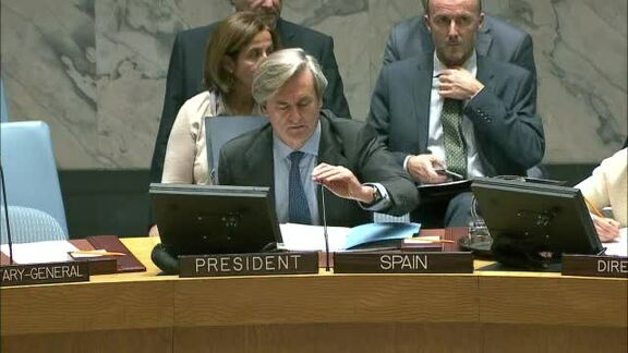 7825th Security Council Meeting: Situation in Middle East; Syria