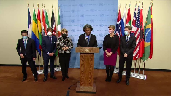 Linda Thomas-Greenfield (US) along with Albania, France, Ireland, Japan, the UK on DPRK