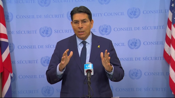 Danny Danon (Israel) on the situation in the Middle East, including the Palestinian question - Security Council Media Stakeout