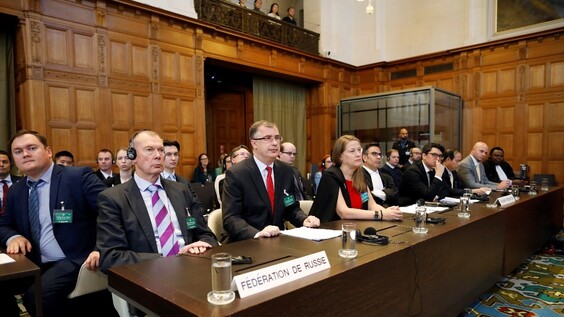 THE HAGUE – The International Court of Justice (ICJ) holds public hearings on the preliminary objections raised by the Russian Federation in the case Ukraine v. Russian Federation - first round of oral argument of the Russian Federation