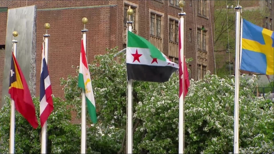 Flag Raising Ceremony for the new Syrian Flag