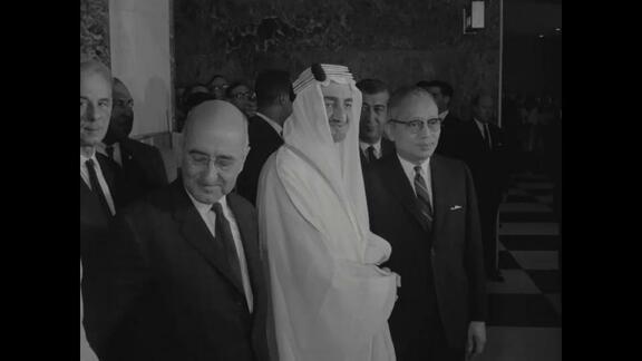 King Faisal of Saudi Arabia Visits UN Headquarters 