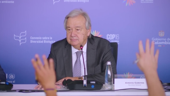 Press Conference: UN Secretary-General António Guterres – United Nations Biodiversity Conference 2024