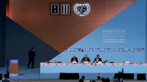 Representative of Bangladesh, Habitat III, 7th plenary meeting 