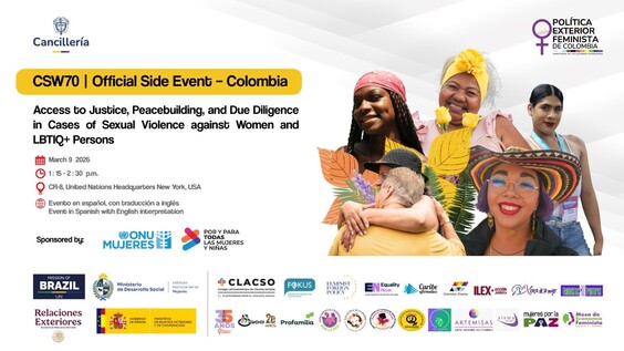 Access to Justice, Peacebuilding, and Due Diligence in Cases of Sexual Violence against Women and LBTIQ+ Persons (CSW70 Side Event)