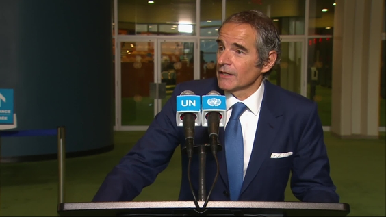 Rafael Mariano Grossi (Candidate for UN Secretary-General) on the side of the interactive dialogues for the position of the next Secretary-General of the United Nations- Media Stakeout