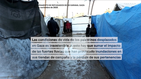 Gaza: inundaciones en los campamentos de desplazados por las fuertes lluvias