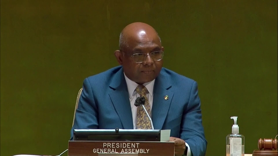 Abdulla Shahid (General Assembly President) at the Third committee meeting with civil society
