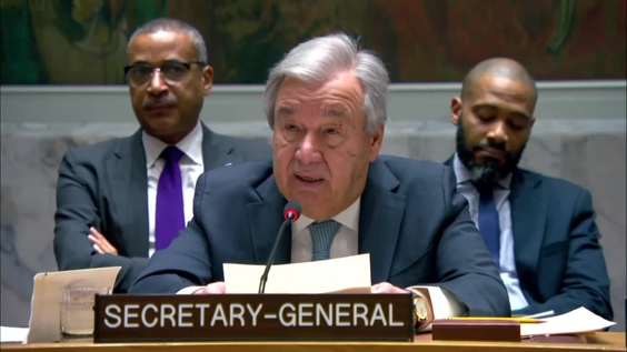 Антониу Гутерриш (Генеральный секретарь ООН) по поводу влияния изменения климата и отсутствия продовольственной безопасности на поддержание международного мира и безопасности - Совет Безопасности, 9547-е заседание