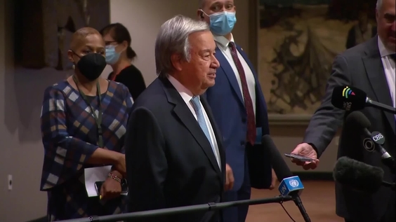 António Guterres (UN Secretary-General) on the floods in Pakistan and Climate Change - Security Council Media Stakeout
