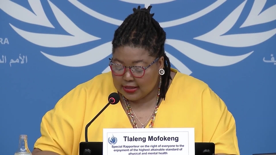 HRC - Press conference: Special Rapporteur on the right to health