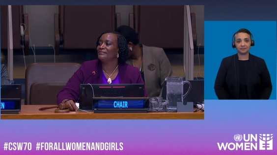 6th plenary meeting - Commission on the Status of Women, Seventieth session (CSW70) - Round table on focus area