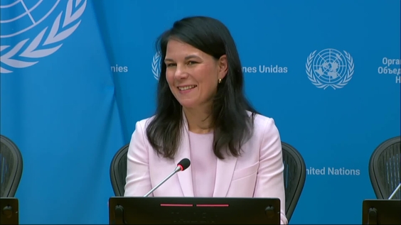 Press Conference: Annalena Baerbock, President of the UN General Assembly, following her remarks to the General Assembly