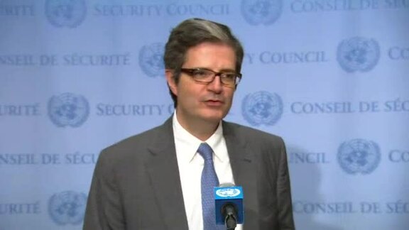 Security Council President Briefs Press on Syria