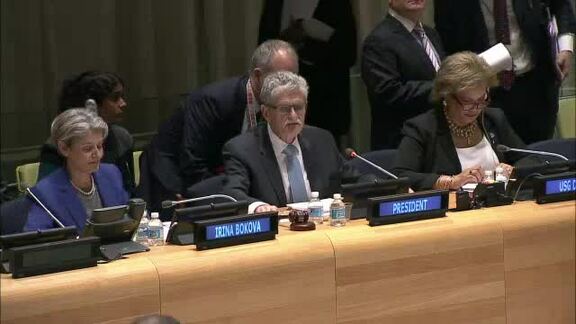 Assembly Holds Informal Dialogues with Candidates for Next Secretary-General, Irina Bokova 