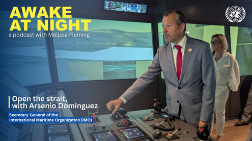 Arsenio Dominguez (Secretary-General of the International Maritime Organization) on Awake at Night podcast with Melissa Fleming (Under-Secretary-General for Global Communications)
