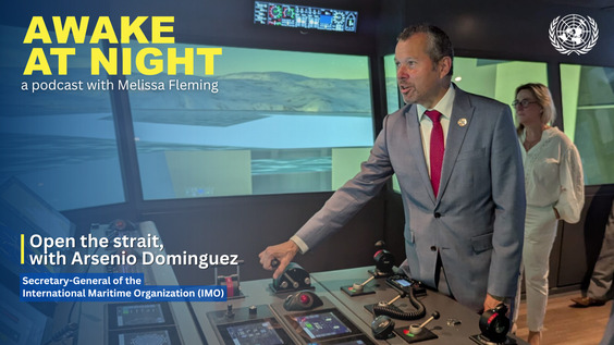 Arsenio Dominguez (Secretary-General of the International Maritime Organization) on Awake at Night podcast with Melissa Fleming (Under-Secretary-General for Global Communications)