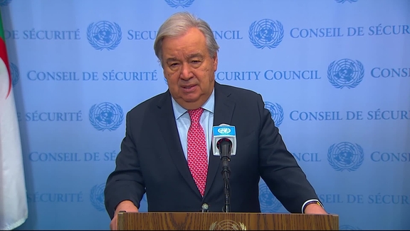 António Guterres (UN Secretary-General) on DRC - Security Council Media Stakeout