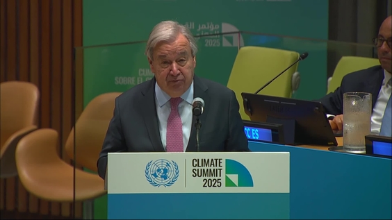 António Guterres (UN Secretary-General) at the Climate Summit 2025