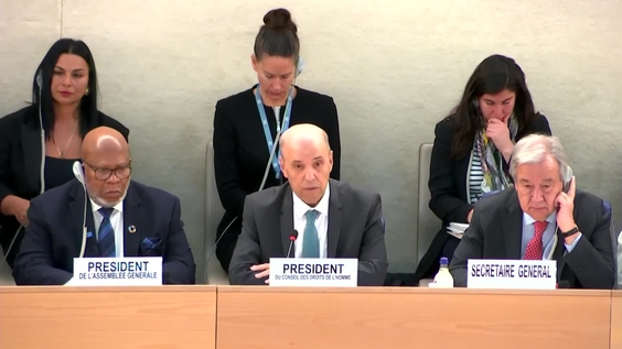 Omar Zniber (President of Human Rights Council), High-Level Segment - 1st Meeting, 55th Regular Session Human Rights Council