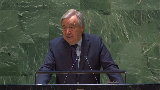 António Guterres (Secrétaire général) pendant le dialogue avec la société civile en marge de CSW