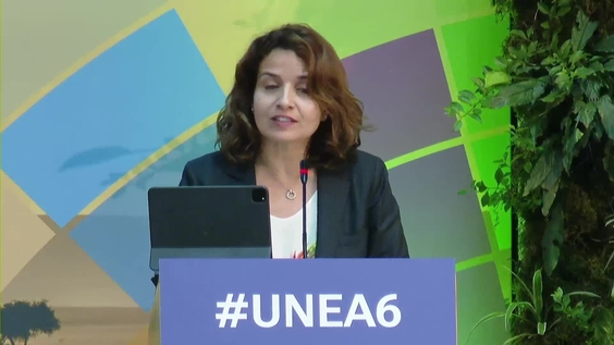 Leila Benali (President of UNEA-6) at Closing Plenary - Sixth Session of the UN Environment Assembly