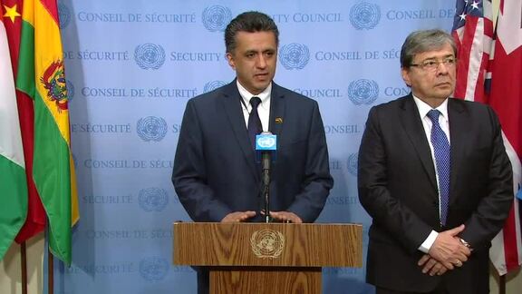 Minister for Foreign Affairs of Colombia Briefs Press