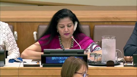 Lakshmi Puri (ONU Mujeres) sobre el adelanto de la mujer durante la 7ª reunión de la Tercera Comisión - Asamblea General, 72º Periodo de Sesiones