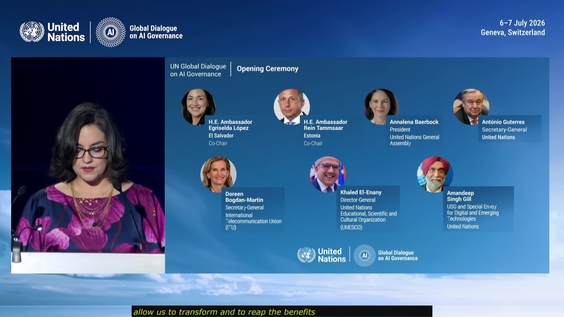 Opening Sessions - Global Dialogue on Artificial Intelligence Governance - Day 1