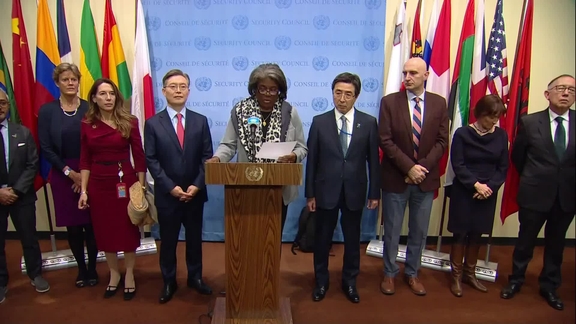 Linda Thomas-Greenfield (USA)  others on Non-proliferation/Democratic People's Republic of Korea - Security Council Media Stakeout