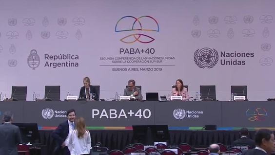 (5th plenary meeting) UN Conference on South-South Cooperation - BAPA 40