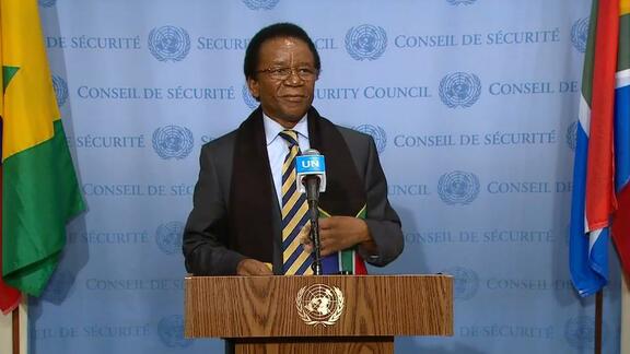 Security Council President Briefs Press