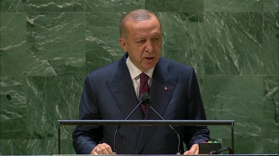 Turkey - President Addresses General Debate, 76th Session