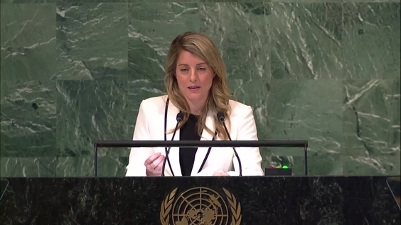 Canada - Minister for Foreign Affairs Addresses General Debate, 77th Session