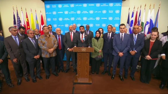 Ibrahim Olabi (Syria) on the situation in the Middle East - Security Council Media Stakeout