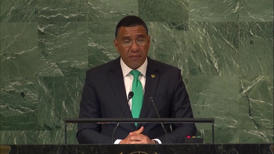 Jamaica - Prime Minister Addresses General Debate, 77th Session