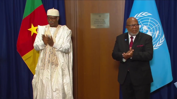 Flag Ceremony: Handover to President of the 79th Session of the General Assembly