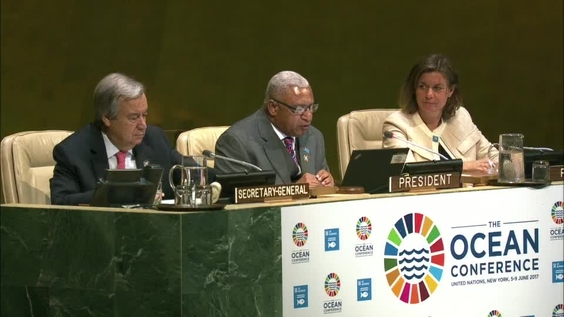 António Guterres (Secrétaire général de l'ONU) - Cérémonie d'ouverture, Conférence sur les océans #SaveOurOcean